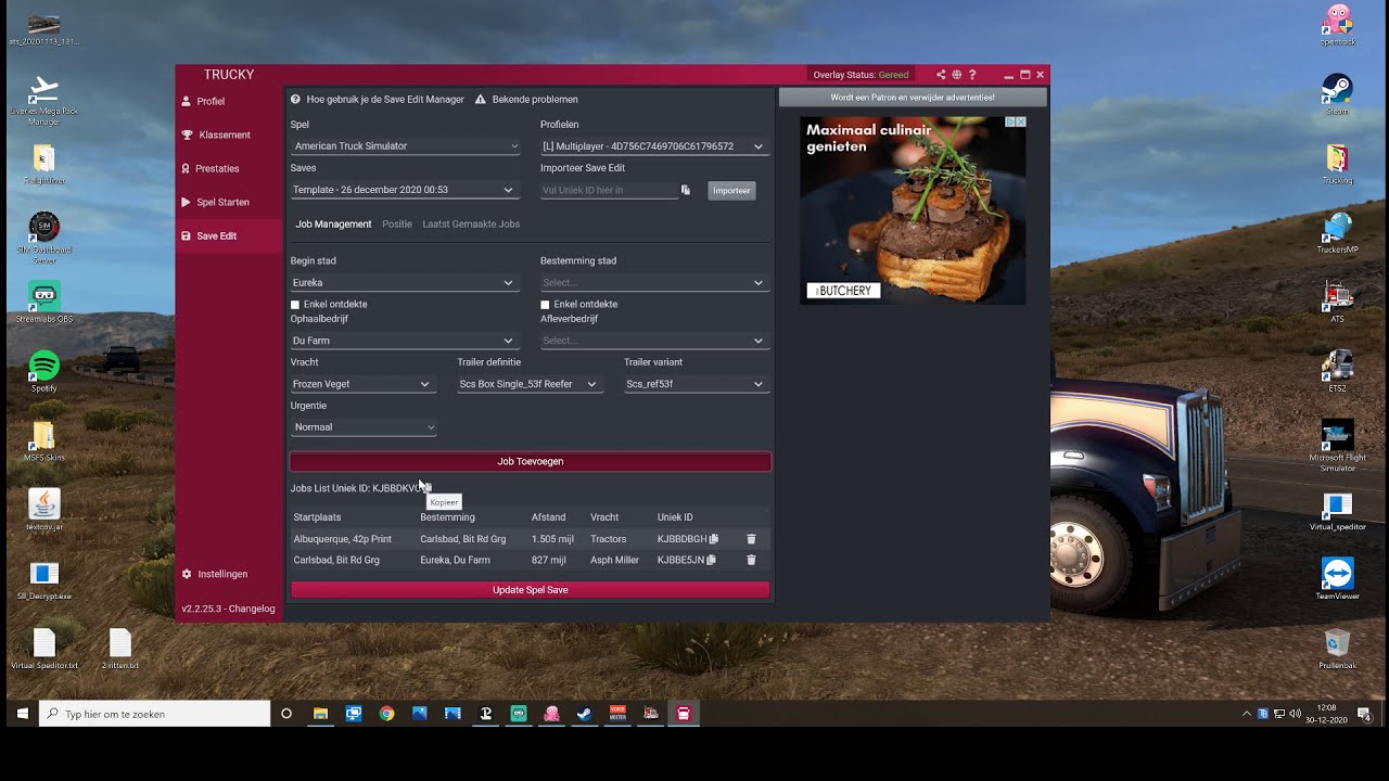 ETS2, ATS, TMP, Trucky App, Save Edit, Vrachten maken - YouTube