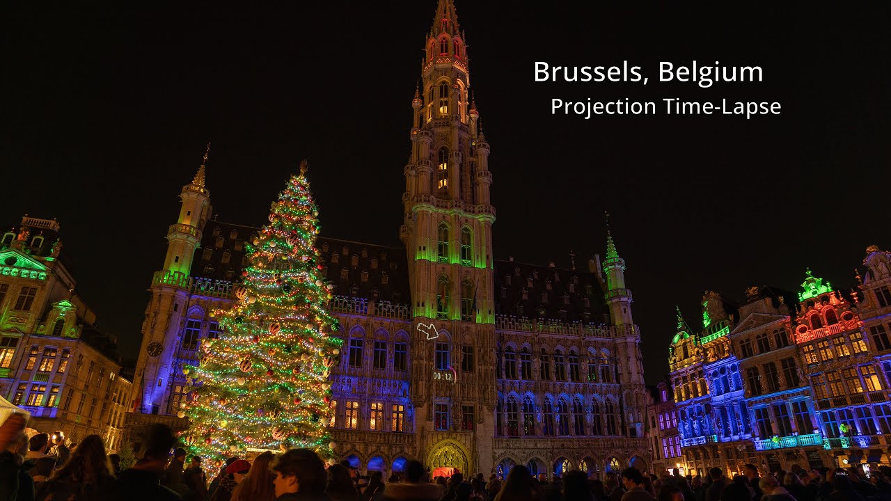 Brussels Grand Place Christmas Projection Mapping 