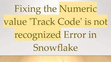 Fixing the Numeric value 