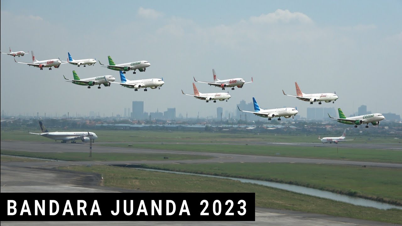 Plane Spotting 2023 Bandara Juanda Surabaya, Nonton Pesawat Terbang Landing dan Take Off