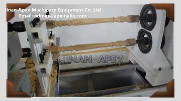 Double rotary axis with double spindles wood lathe