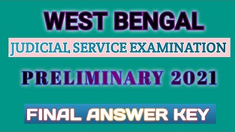 Final Answer Key /Westbengal Judicial Service Examination #shorts #wbjs2021 #wbpsc