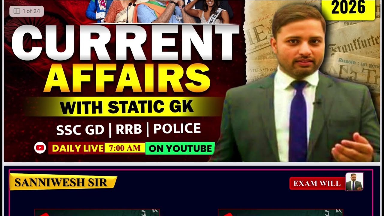 25 February 2026 Current Affairs | Current Affairs Today | Sanniwesh Sir #CurrentAffairs 