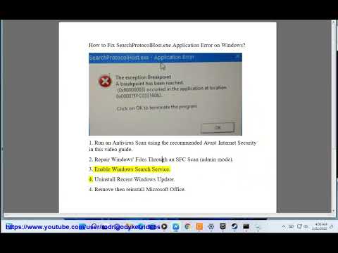 Fix SearchProtocolHost.exe Application Error on Windows
