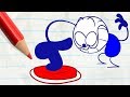 Pushing Pencilmate's Buttons! -in- BUTTON ROUGE - Pencilmation Cartoons for Kids