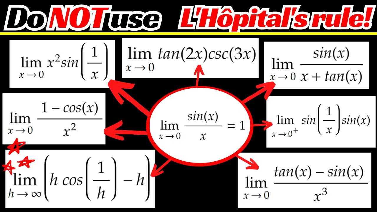 【三角極限 lim_(x→0) sin(x) / x | 題型總整理】今天請讓羅必達休息，三角極限使用說明書大公開！小考期中考必考觀念 #台大 #期中考 #小考 #微積分