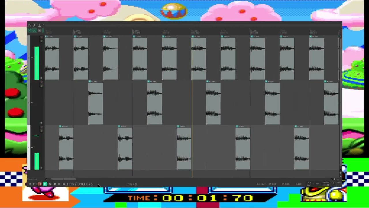 2拍目と4拍目が入れ替わったグルメレース