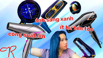 Review máy sấy tóc Cwell công suất lớn chuyên dụng cho salon ánh sáng xanh ít hư tổn tóc