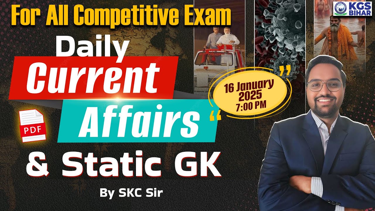 16 January Daily Current Affairs 2025 | Current Affairs & Static GK ...