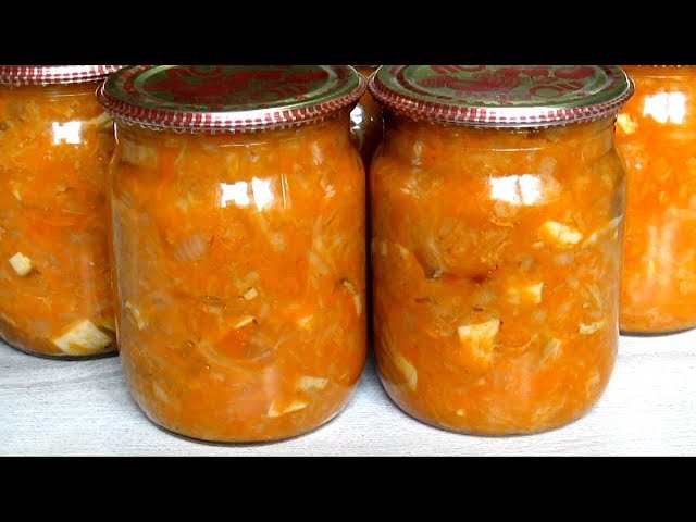 СОЛЯНКА (САЛАТ) из Капусты с Грибами на Зиму Очень Вкусный Простой #Рецепт
