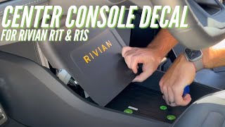 Center Console Decal for Rivian R1T/R1S