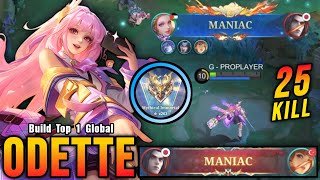 Enemy MANIAC?! No Problem!! 25 Kills Odette Midlane Carry!! - Build Top 1 Global Odette ~ MLBB screenshot 4
