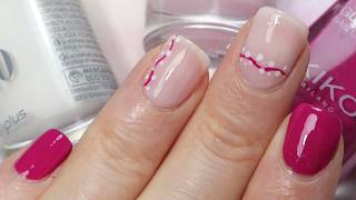 Simple Nails | Pink and White Dots Nail Art | Easy Nail Tutorial for Beginners