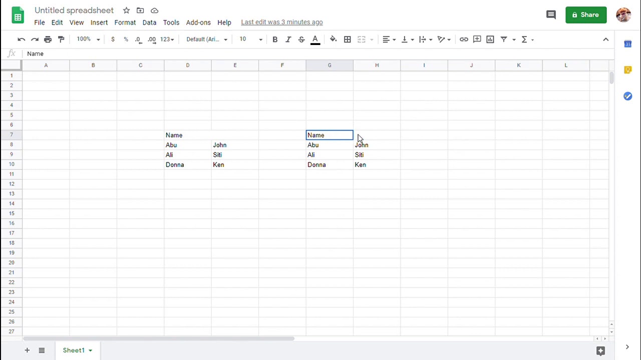 Merge Cells (Google Spreadsheets) YouTube