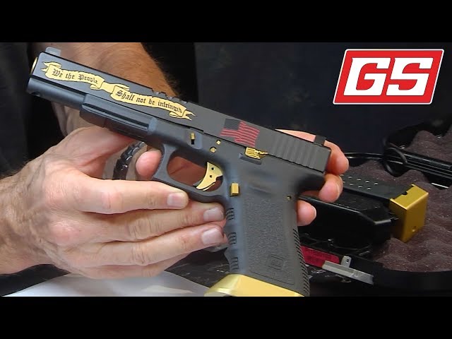 エアガンセットGlock 17L,PC356,M92F,SOCOM,PYTHON G17L Patriot Gold with Raptor Cut - YouTube