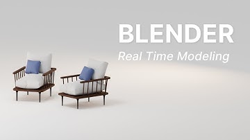 Beginner Friendly Real-time modeling Blender 3D tutorial: Modern Living Chairs