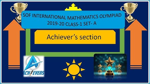 Class1- International Mathematics Olympiad (IMO) Question Paper 2019-20 Set A Achiever