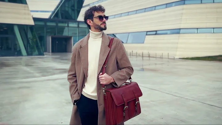 Cognac Brown Leather Briefcase, Satchel Bag - The Time Machine | Time Resistance Official Video