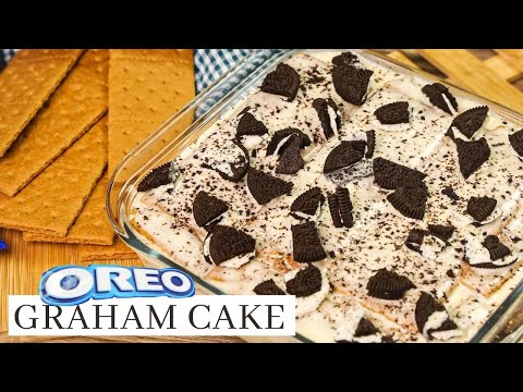 Oreo Graham Cake - No Bake Cake ( 4 Ingredients Recipe )