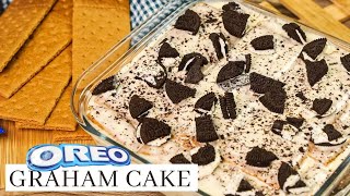 Oreo Graham Cake  No Bake Cake ( 4 Ingredients Recipe )