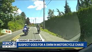 WSP arrests motorcyclist whose bike broke down mid-chase before he jumped in lake to avoid capture