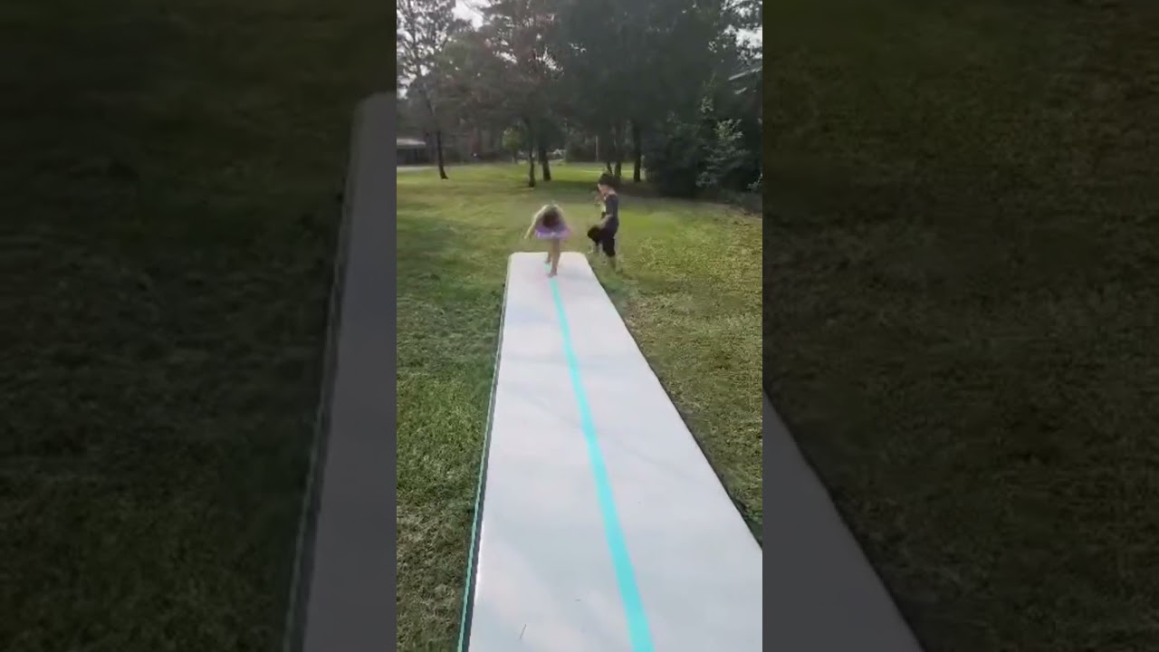 CANWAY Air Tumble Track Inflatable review❤ we love it  