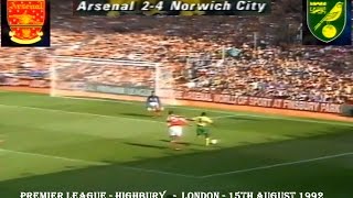 ARSENAL FC V NORWICH CITY C - 2-4 - 14TH AUGUST 1992 - HIGHBURY - LONDON