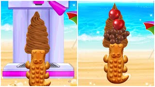 PLAY KID GAME SUMMER ICE CREAM MAKER | A CROCODILE CHOCOLATE ICE CREAM | GAME FOR ANDROID/IOS screenshot 5