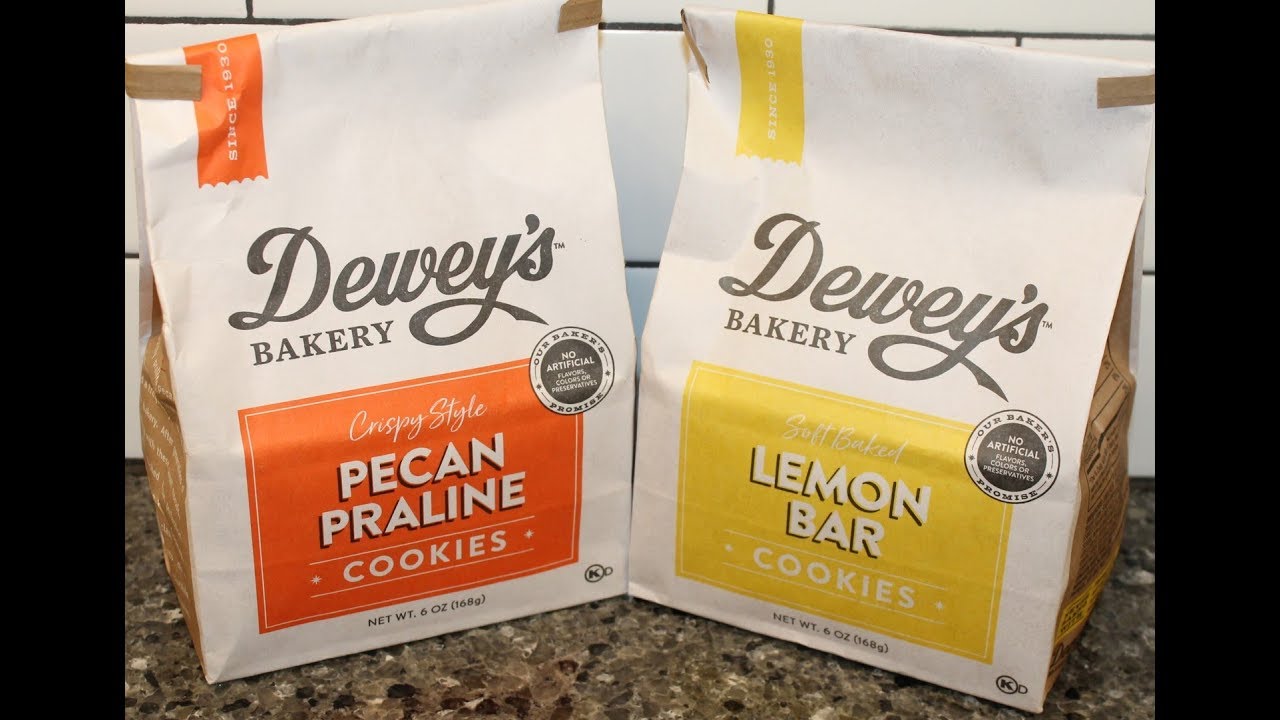 Dewey’s Bakery Cookies Pecan Praline and Lemon Bar Review YouTube
