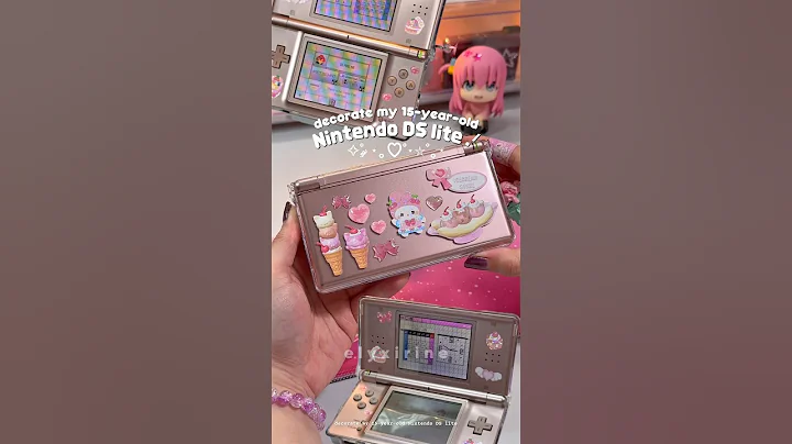 decorated my 15 yrold #NintendoDSLite 💖 #nintendo #asmr #retrogaming #kawaii