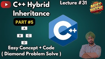 Hybrid Inheritance in C++ Explained with Real Code 🔥 | Diamond Problem in OOP Solved | Part 5 Hindi