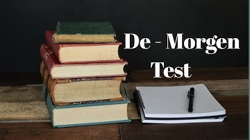 De - Morgen Test..|| Bertrand Test ..|| Infinite Series....