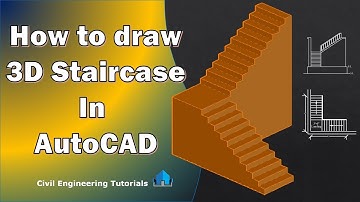 4.How to draw 3D L-Shaped Staircase in AutoCAD | 3D L-TYPE Staircase | 3D Staircase