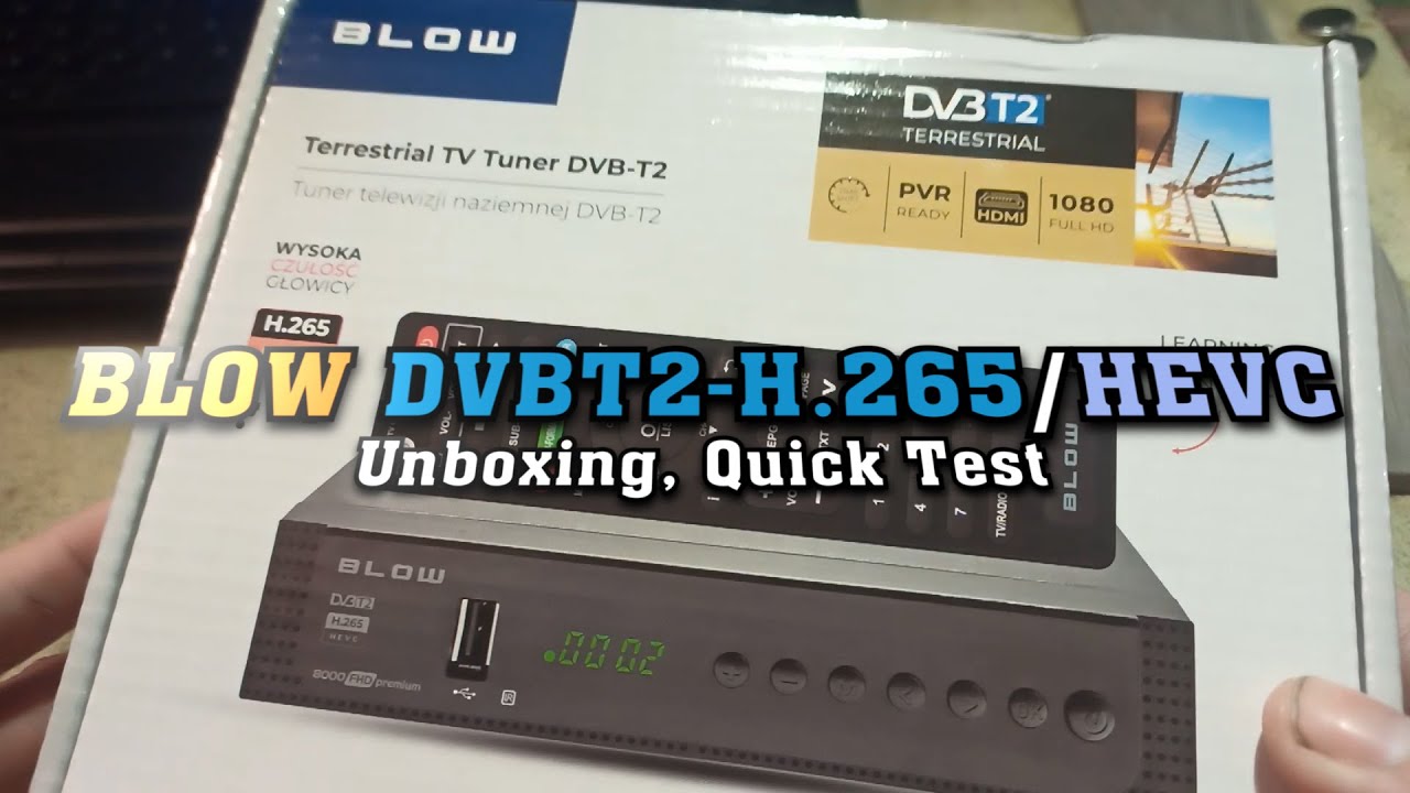UNBOXING | BLOW DVBT2 - H.265/HEVC 8000FHD Premium Tuner, Dekoder naziemny.