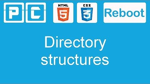 HTML5 and CSS3 beginners tutorial 8 - directory structures