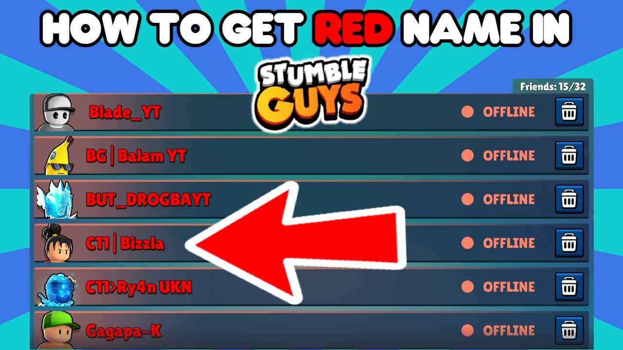 How To Get RED NAME In Stumble Guys YouTube