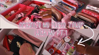 Organize My Purse Tower With Me  All Of My Purse Essentials!