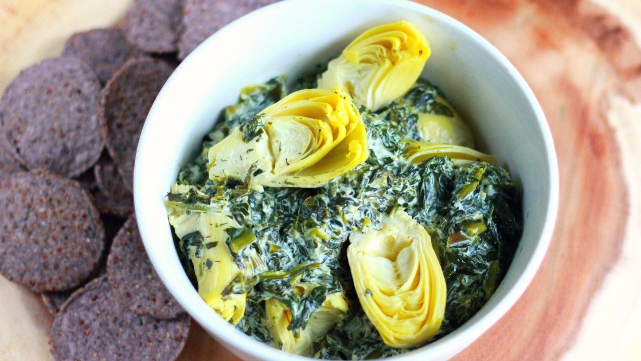 Slow Cooker Guiltless Artichoke Spinach Dip - YouTube
