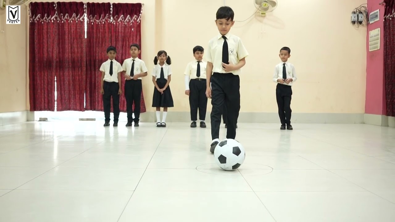 Shooting the ball to the goal posts | Annual Sports 2025 | Vertex School