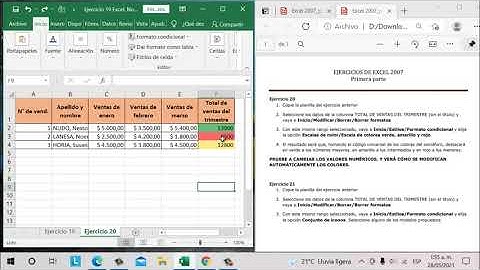 Ejercicio 20 Excel