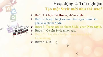 Tin học lớp 4: Chủ đề 8: Định dạng Styles