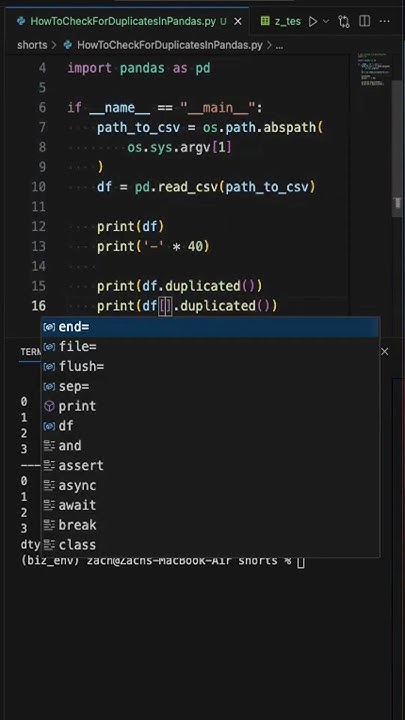 How To Check For Duplicates In Pandas #code #python #programming - YouTube