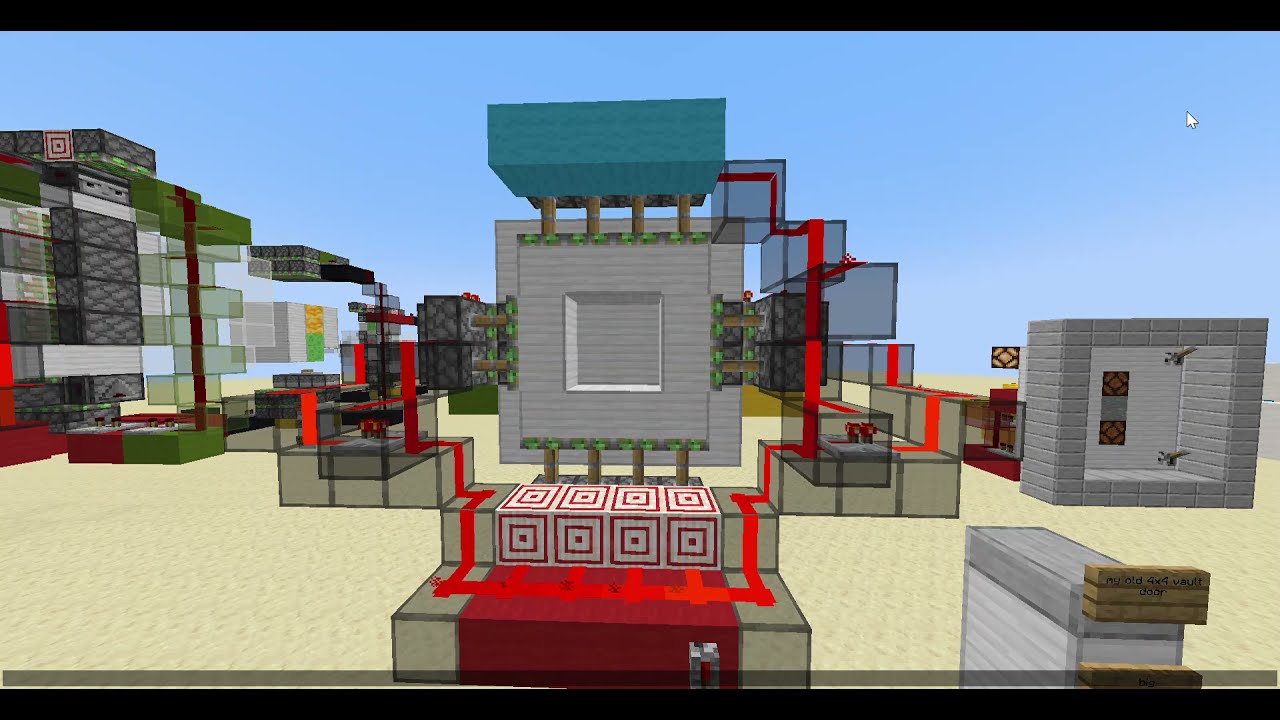 PISTON DOOR REVIEW no. 2 PROS & CONS + IMPROVEMENTS MINECRAFT REDSTONE