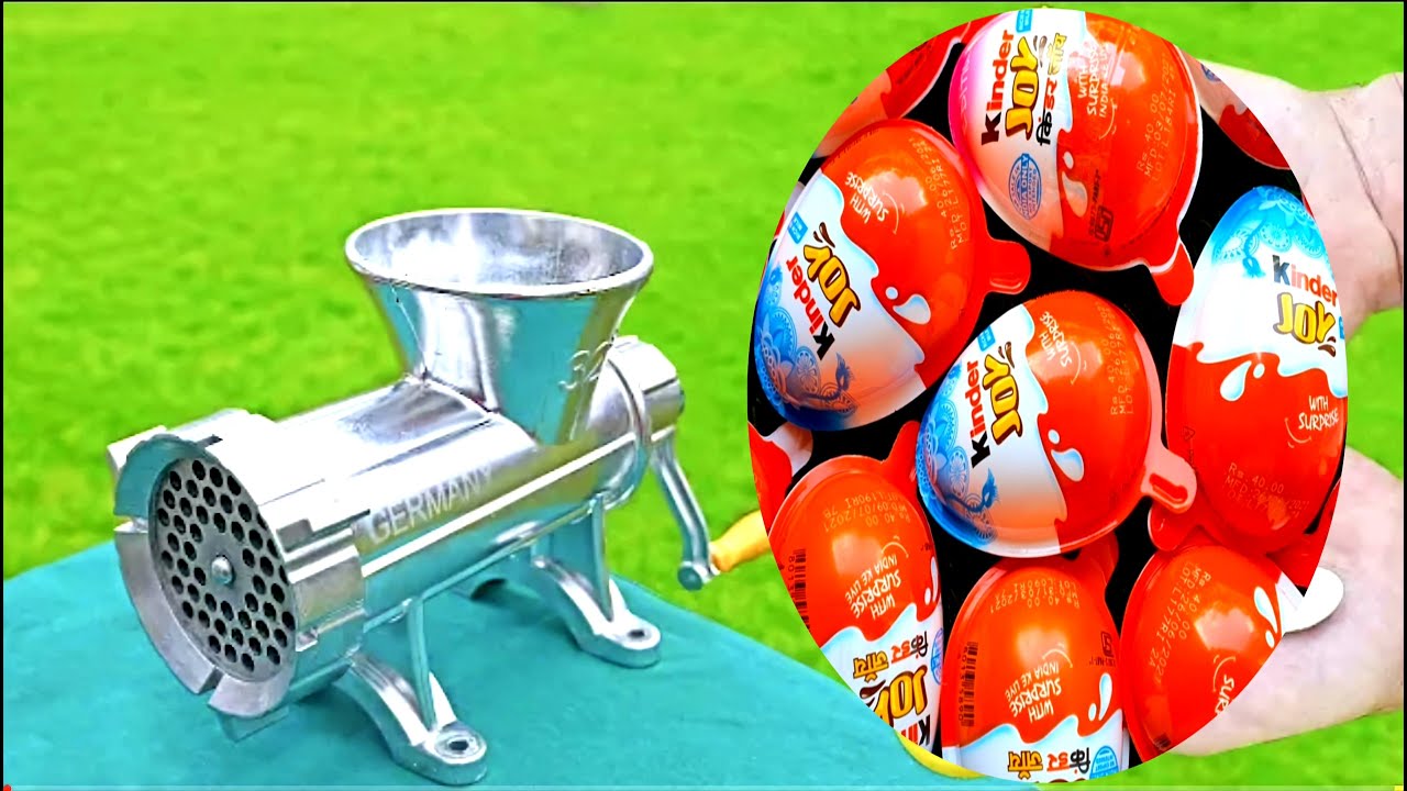 EXPERIMENT KINDER JOY VS MEAT GRINDER