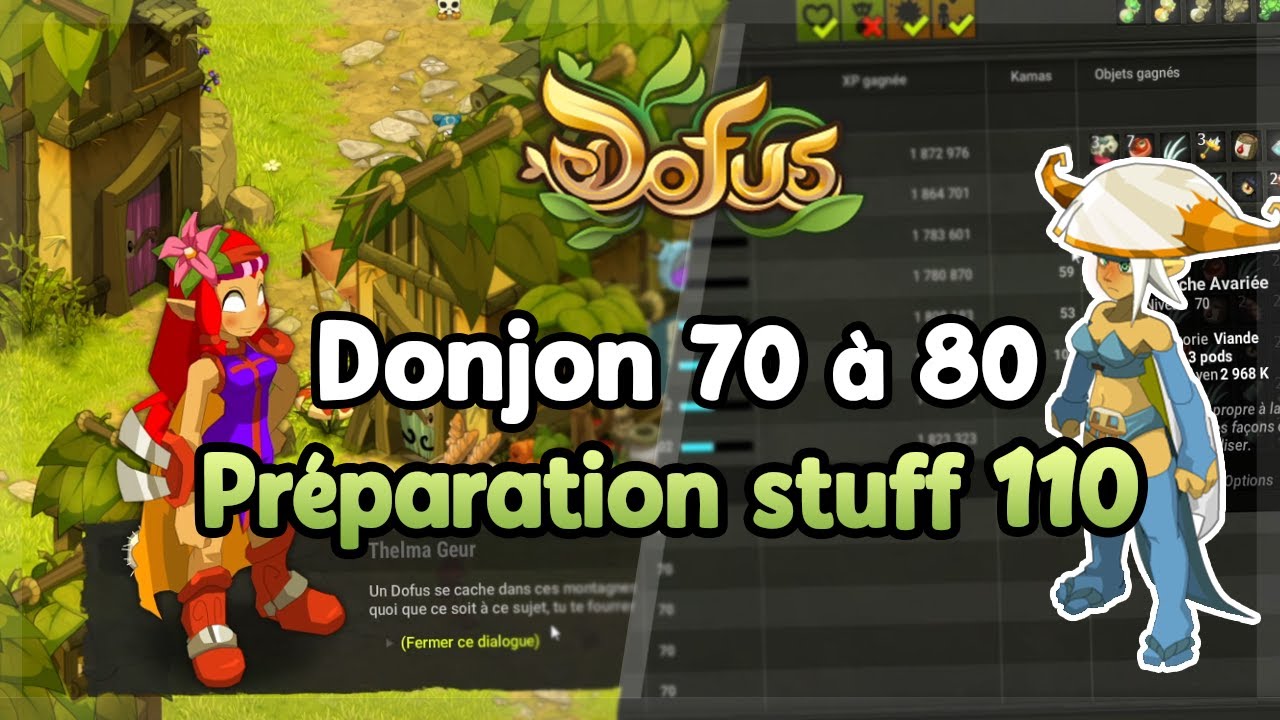 TEAM DE 8 - DONJONS TOUR DU MONDE 70 A 80 & PREPARATION STUFF 110 ! LA GROSSE AVANCÉE !