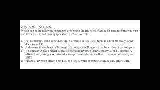 MCQ CMA P2 Section A 4