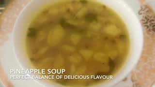 Pineapple soup | Soup recipes | Velvet Flavours | Nisha Madhulika