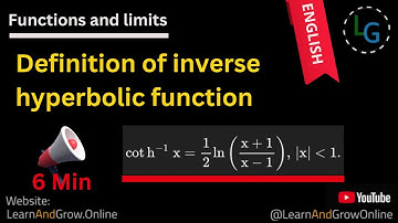 📘 Definition of Inverse Hyperbolic Function, Class 11 & 12 English | Full Concept Guide, (G12,C1,12)