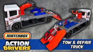 Unboxing the 2024 Matchbox Action Drivers Tow & Repair Truck with Working Winch and Auto Lift