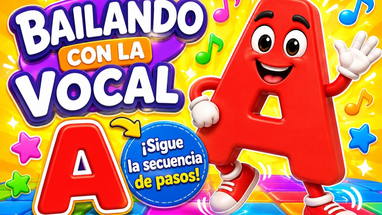 ⭐ La Vocal A Bailando 🎶 | Aprende la Letra A para Niños - YouTube